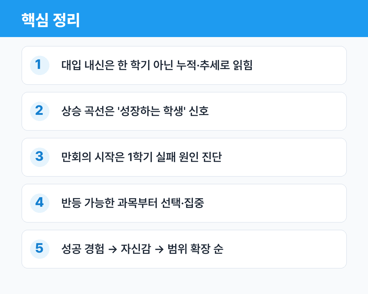 고1 2학기 중간고사 — 1학기 망쳤어도 만회되는 이유 핵심 정리