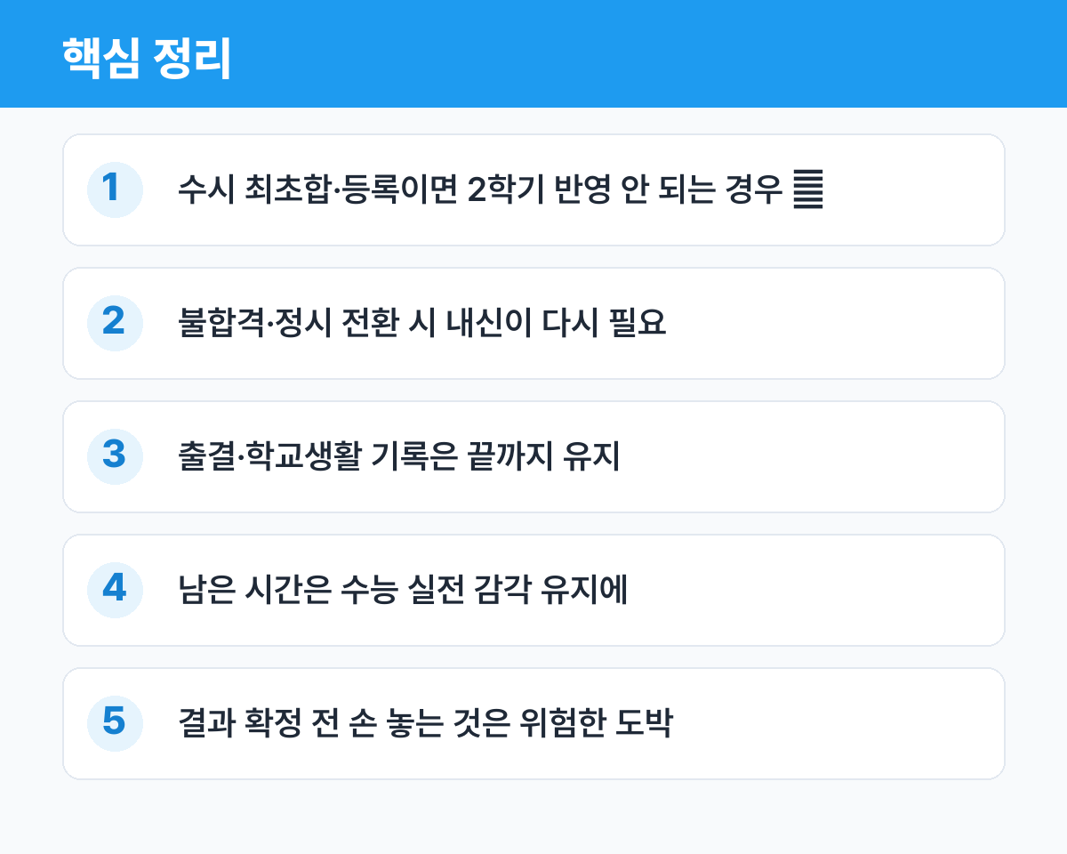 고3 2학기 중간고사, 봐야 하나? 핵심 정리